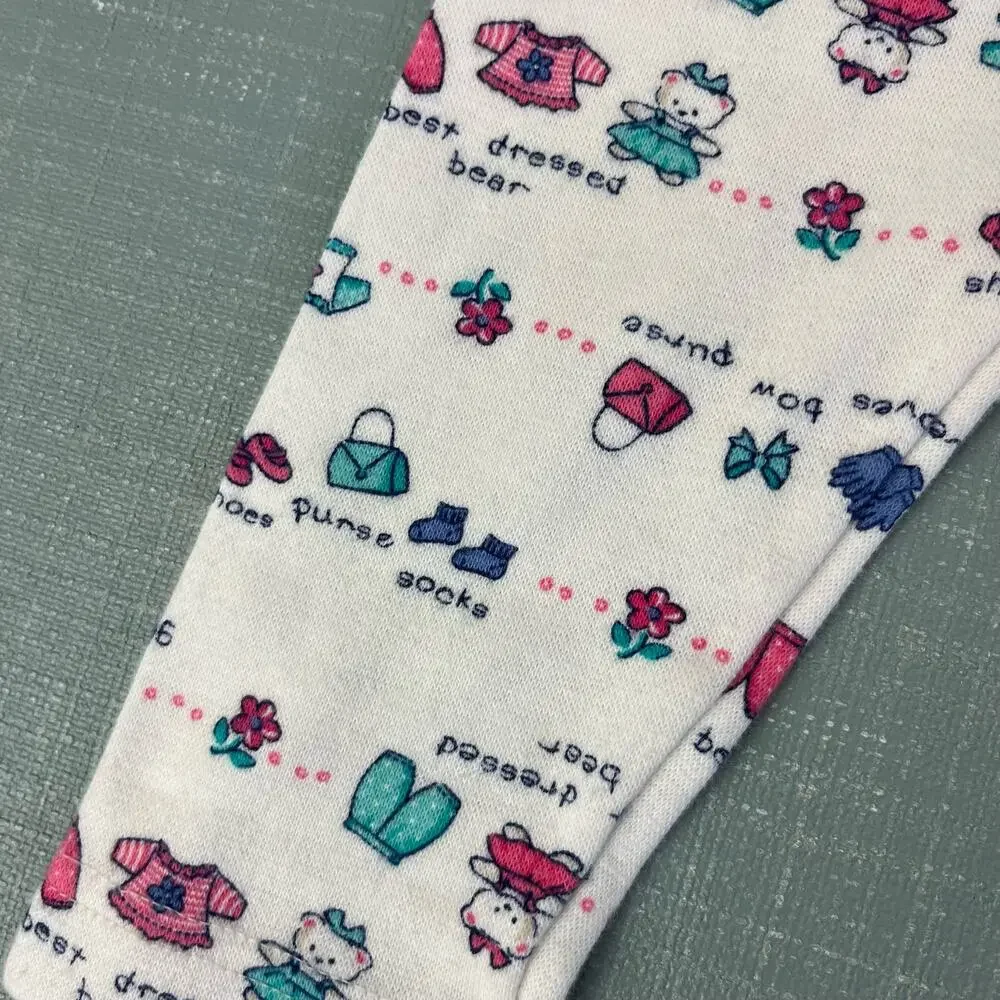 Vintage OshKosh B'gosh Best Dressed Bear Leggings 24 Months USA